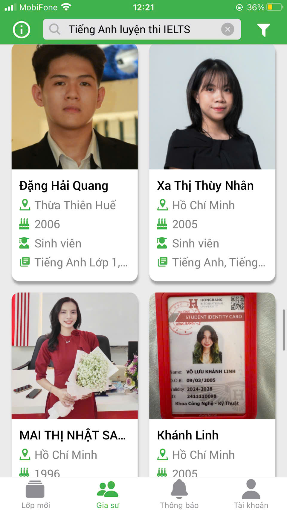dạy kèm luyện thi ielts